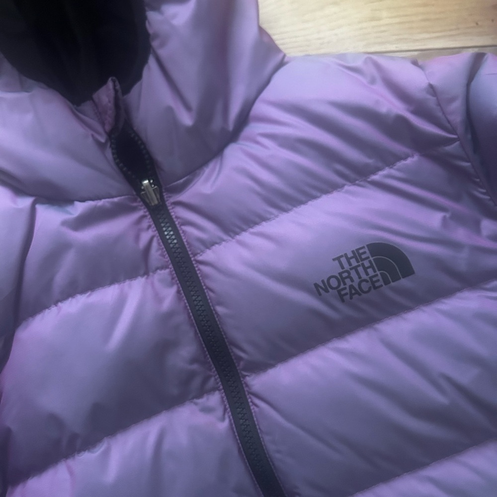 The North Face Kids Purple Iridescent Reversible Puffer Jacket